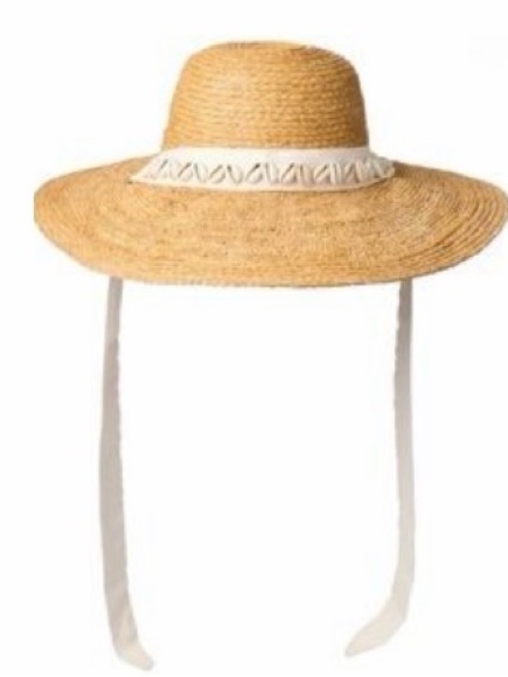 🔘San Diego Hat Company Straw Sun Hat with White Shell Trim